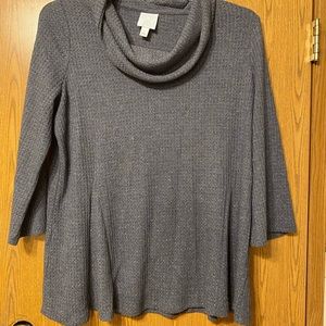 Sunday gray loose turtleneck sweater sz L